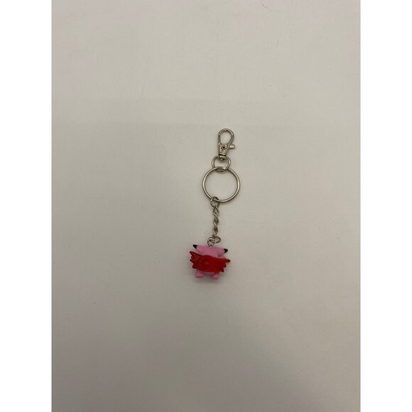 Upcycled Pokemon Clefairy Mini Figure Keychain: Vintage Toy Purse Charm - Picture 4 of 4